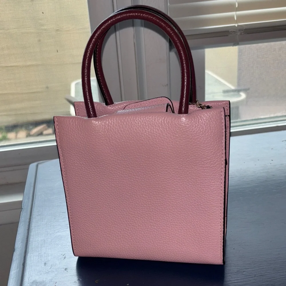 Coach Light Pink and Burgundy Mini Cally Bag - Picture 3 of 5